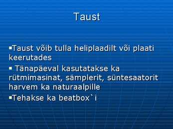 Hiphop ja elektrooniline popmuusika #3