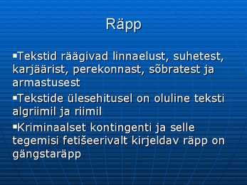 Hiphop ja elektrooniline popmuusika #4