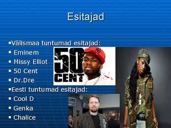 Hiphop ja elektrooniline popmuusika #6