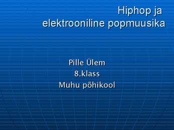 Hiphop ja elektrooniline popmuusika