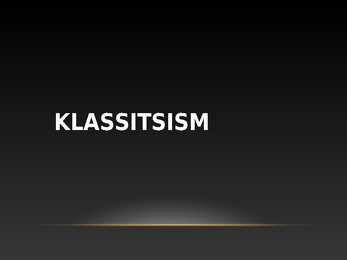 Klassitsism