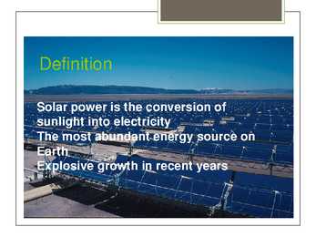 Solar power #2