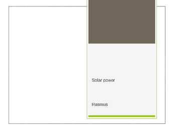 Solar power