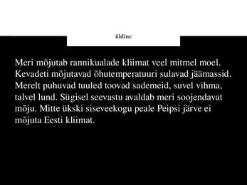 Kuidas veekogud mõjutavad eesti ilmastikku #4