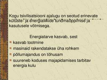 Energiamajandus-Energiavarad #2