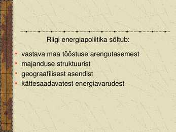 Energiamajandus-Energiavarad #3