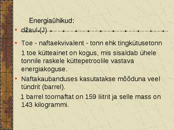 Energiamajandus-Energiavarad #4