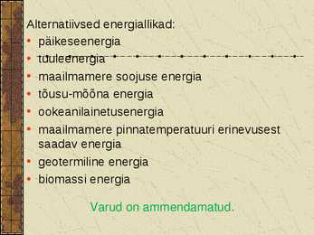 Energiamajandus-Energiavarad #51