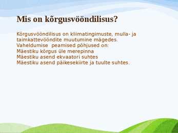 Kõrgusvööndilisus #2