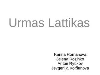 Urmas Lattikas