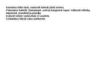 Kokteili vastuvõtt #3