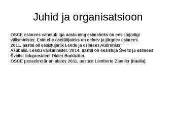 Euroopa Julgeoleku- ja Koostööorganisatsioon #4