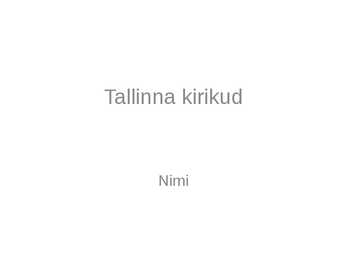 Tallinna kirikud