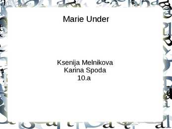 Marie Under