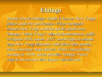 Jerome David Saliger #2