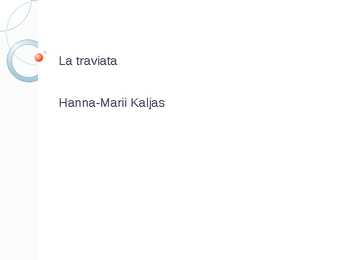 La traviata esitlus