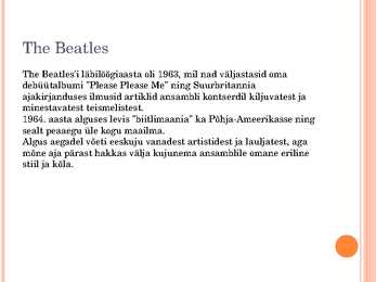 The Beatles esitlus #3