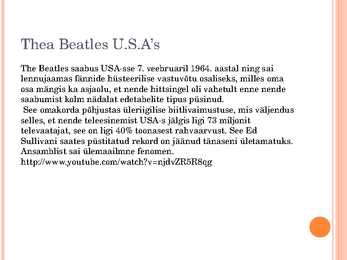 The Beatles esitlus #9