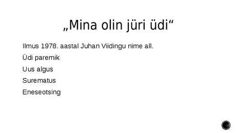 JUHAN VIIDING #11