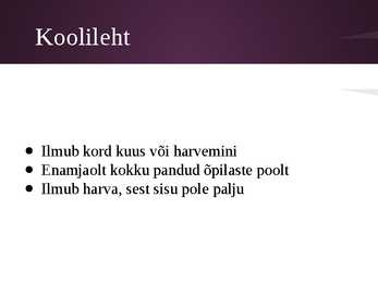 Esitlus meedia kohta #2