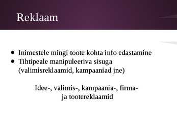 Esitlus meedia kohta #5