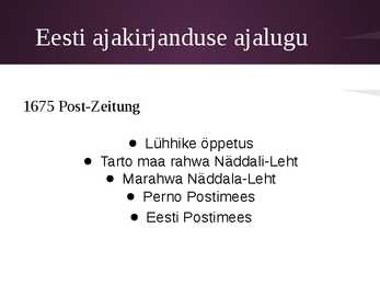 Esitlus meedia kohta #8