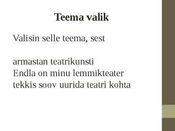Endla teater - esitlus #2