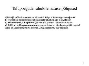 Talurahva mäss 19-sajandil #4