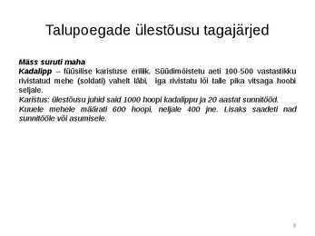 Talurahva mäss 19-sajandil #8