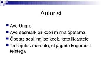 Raamatu-Minu Kolumbia- kokkuvõte #2