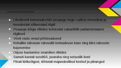 Ladina-Ameerika 19 sajandil ja 20 sajandi algul- #8