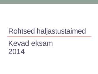 Rohtsed haljastustaimed