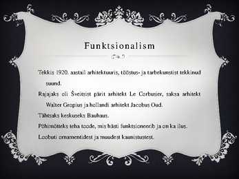 Funktsionalism ja konstruktivism 1920-aastatel #2