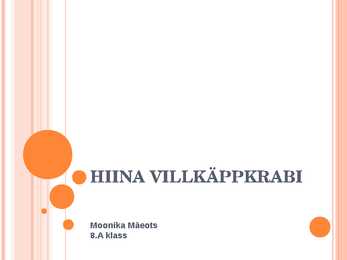 HIINA VILLKÄPPKRABI