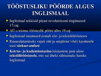 TÖÖSTUSLIK PÖÖRE EUROOPAS #3