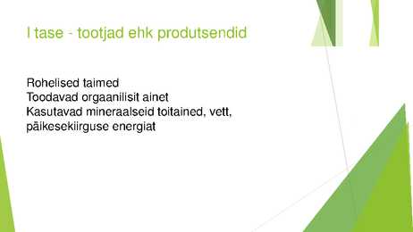 Troofilised tasemed bioloogilises aineringluses #3