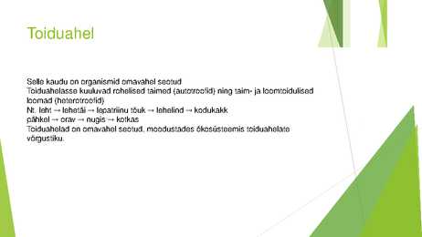 Troofilised tasemed bioloogilises aineringluses #8