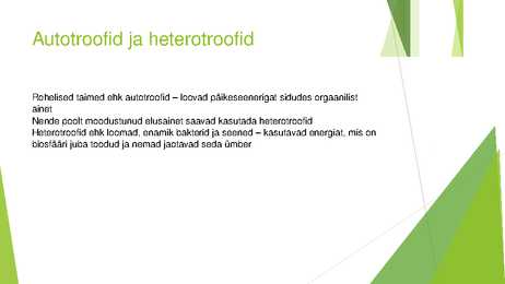 Troofilised tasemed bioloogilises aineringluses #10