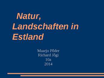 Natur Estland