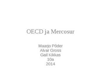 OECD ja Mercosur