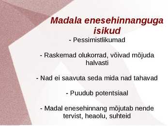 Psühholoogia - minakontseptsioon-enesehinnang-hoiakud #11