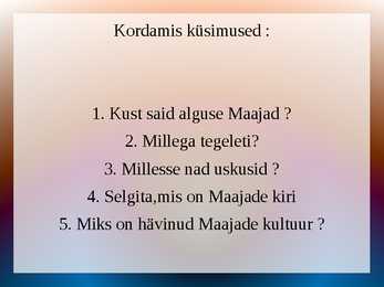 Kunsti ajalugu - Maajade kultuur #13