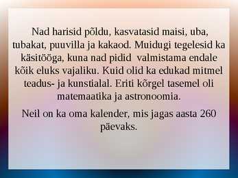 Kunsti ajalugu - Maajade kultuur #4