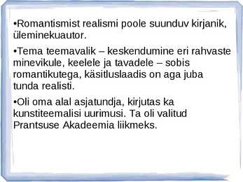 Prantsuse romantism kirjanduses #10
