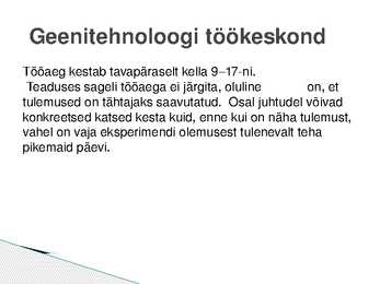 Geenitehnoloog #4