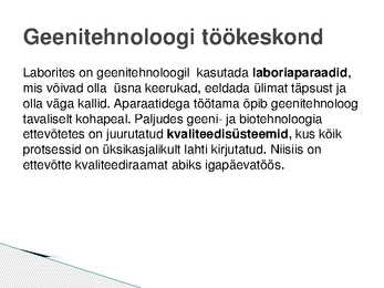 Geenitehnoloog #5