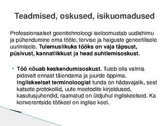 Geenitehnoloog #6