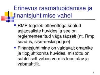 Finantsjuhtimine #3