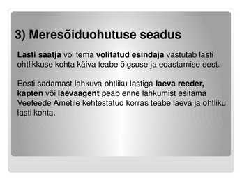 Ohtlike ainete vedu #5