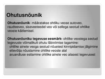 Ohtlike ainete vedu #6